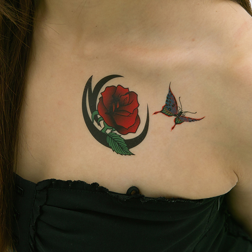 タトゥーシール 三点蝶