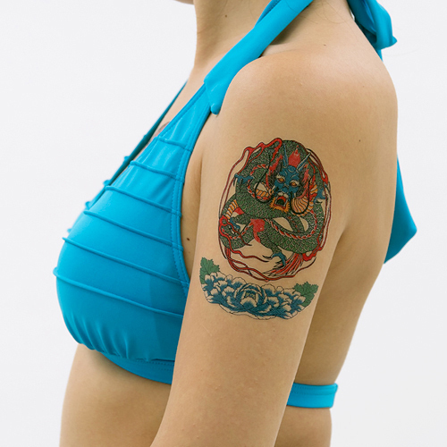 タトゥーシール 火炎龍