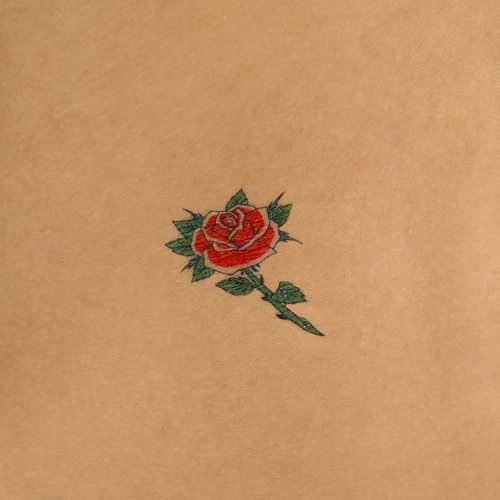 タトゥーシール 赤バラ青バラ2