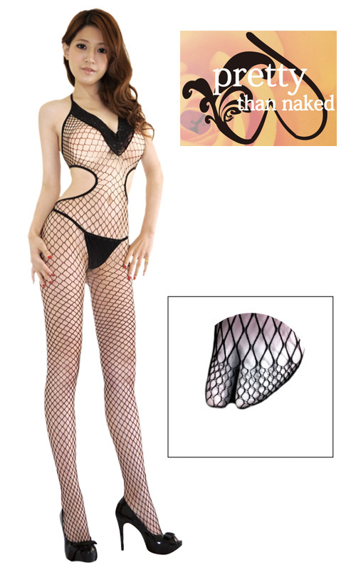 ホルターオープンクロッチボディーストッキング