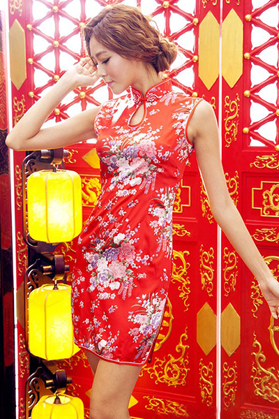 イイ女情熱真紅チャイナドレスセット