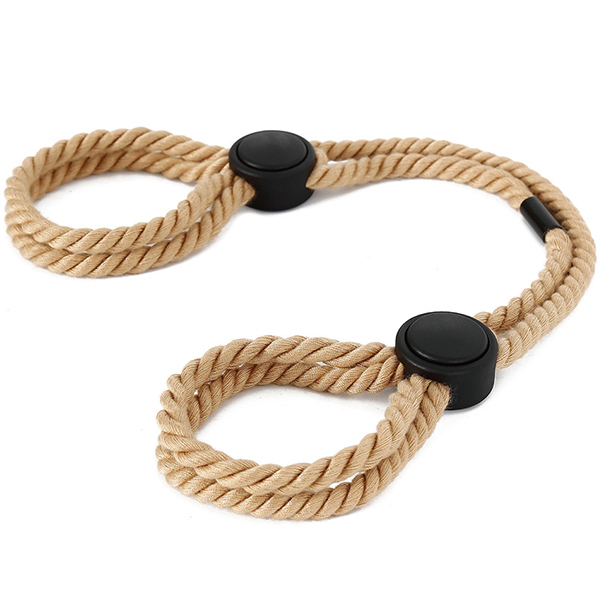 <SM VIP>超簡単!手枷足枷縄 (ベージュ)