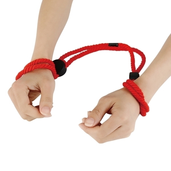 <SM VIP>超簡単!手枷足枷縄 (レッド)