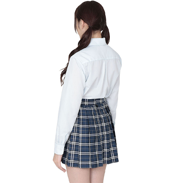 本気で盛れる長袖シャツ ブルー XLサイズ