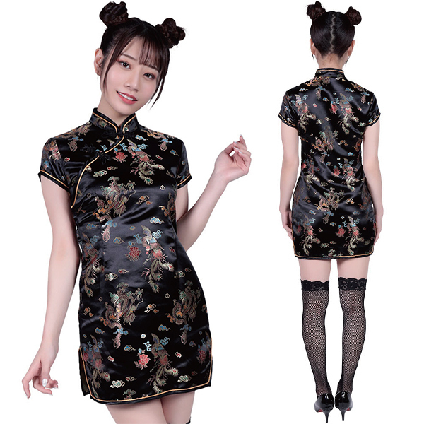 攻めるチャイナ服ミニ黒 XLサイズ