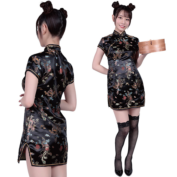 攻めるチャイナ服ミニ黒 XLサイズ