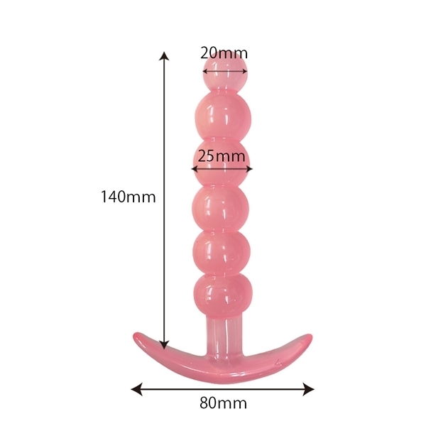 ロングアナルプラグ「シックスピンク」