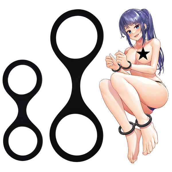 SMシリコン (手枷&足枷 BLACK)