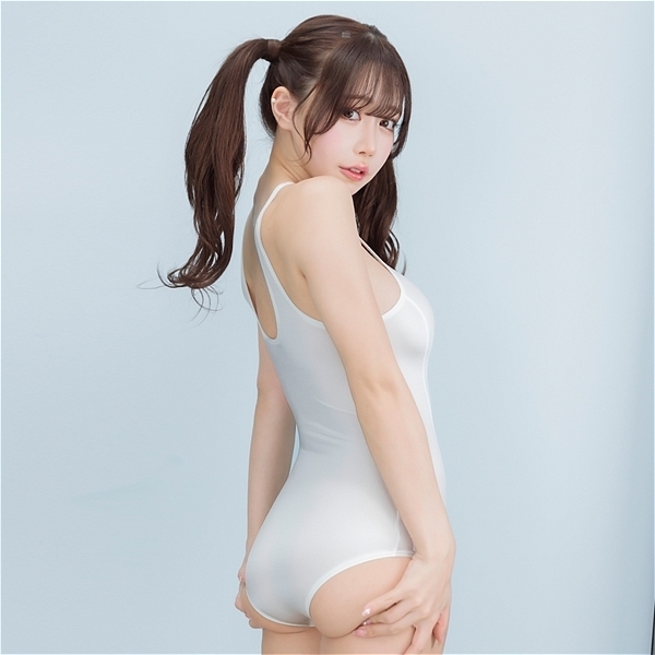 ニューレトロスクール水着 WHITE (XL)