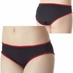 レッドフリルトリムレギュラーフィットショーツ ブラック(下着) レッドフリルトリムレギュラーフィットショーツ ブラック