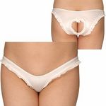 ストレッチフリルグロスOバック ホワイト(下着) ストレッチフリルグロスOバック ホワイト