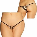 2wayストレッチ生地ローライズマイクロTバック ヒョウ柄(下着) 2wayストレッチ生地ローライズマイクロTバック ヒョウ柄