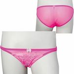 スパークハーフ生地フロントレース刺繍フルバック ローズ(下着) スパークハーフ生地フロントレース刺繍フルバック ローズ