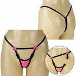 商品入荷待ち スパークハーフ生地バックル付きTバック ホットピンク(下着)