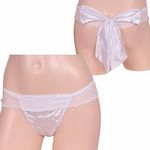 贅沢バックリボンTバック ホワイト(下着) 贅沢バックリボンTバック ホワイト