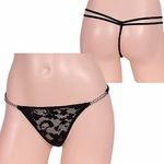 ダイヤモンドチャームラインTバック ブラック(下着) ダイヤモンドチャームラインTバック ブラック