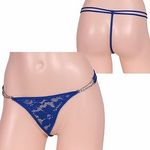 ダイヤモンドチャームラインTバック ブルー(下着) ダイヤモンドチャームラインTバック ブルー