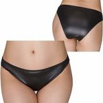 商品入荷待ち UNISEX 光沢ストレッチゆったりフルバック ブラック(下着)