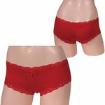 おしゃれ磨きの第一歩ローライズピップアップショーツ レッド(下着) おしゃれ磨きの第一歩ローライズピップアップショーツ レッド