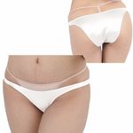 光沢ストレッチシンプルハーフバック ホワイト(下着) 光沢ストレッチシンプルハーフバック ホワイト