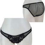 2Lサイズ レース&シースルー極薄フルバック ブラック(下着) 2Lサイズ レース&シースルー極薄フルバック ブラック