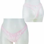 2Lサイズ レース&シースルー極薄Tバック ピンク(下着) 2Lサイズ レース&シースルー極薄Tバック ピンク