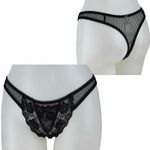 2Lサイズ レース&シースルー極薄Tバック ブラック(下着) 2Lサイズ レース&シースルー極薄Tバック ブラック