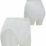 光沢柔らかレース付きフルバック ホワイト LL(下着) 光沢柔らかレース付きフルバック ホワイト LL