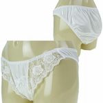 3Lサイズ 光沢ストレッチレースポケット付きフルバック ホワイト(下着) 3Lサイズ 光沢ストレッチレースポケット付きフルバック ホワイト