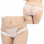 極薄レース刺繍ローライズ極小ハーフバック (ホワイト)(下着) 極薄レース刺繍ローライズ極小ハーフバック (ホワイト)