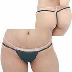 光沢ストレッチリングアクセ付きGスト ブラック(下着) 光沢ストレッチリングアクセ付きGスト ブラック