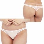 キラキラスケスケシンプルTバック 5L ホワイト(下着) キラキラスケスケシンプルTバック 5L ホワイト