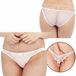 キラキラスケスケシンプルオープンハーフバック 5L ホワイト(下着) キラキラスケスケシンプルオープンハーフバック 5L ホワイト