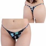 2wayストレッチスター柄極小Tバック ネイビー(下着) 2wayストレッチスター柄極小Tバック ネイビー