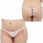 商品入荷待ち キラキラスケスケシースルーVバック ホワイト(下着)