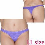 光沢ストレッチシンプルTバック 2L パープル(下着) 光沢ストレッチシンプルTバック 2L パープル