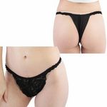 2wayストレッチフロントレースTバック ブラック(下着) 2wayストレッチフロントレースTバック ブラック