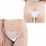 両サイドワンタッチバックル付き極小ハーフバック ホワイト(下着) 両サイドワンタッチバックル付き極小ハーフバック ホワイト